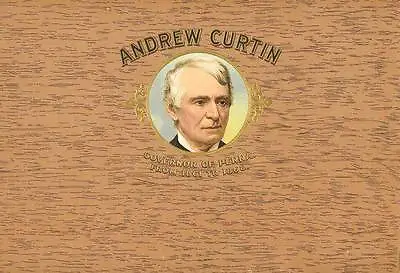 Andrew Curtain Pennsylvania Governor Civil War  Original Cigar Box Label Top Wra • $4