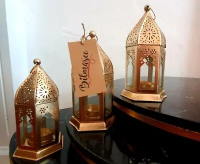 £15.99 • Buy Moroccan  Metal Lanterns Lamps, 17 X 9 Cm 