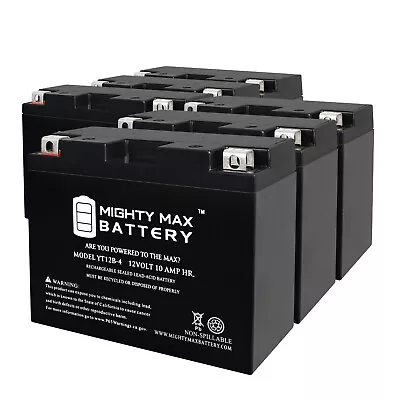 Mighty Max YT12B-4 12V 10Ah Replaces Quality Tractor Motobatt MBT12B4 - 6 Pack • $174.99