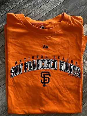 San Francisco Giants MLB Orange Majestic Tee Shirt Mens Size 2XL • $19.95