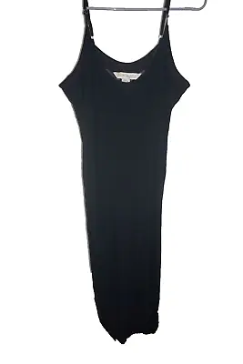 Lane Byrant Full Slip Womans 18/20 Black Lace Slit Dress Witchy Goth Rockabilly • £20.26