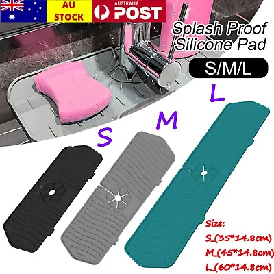 $3.99 • Buy Kitchen Faucet Sink Splash Guard Silicone Faucet Water Catcher Drying Mat Pad