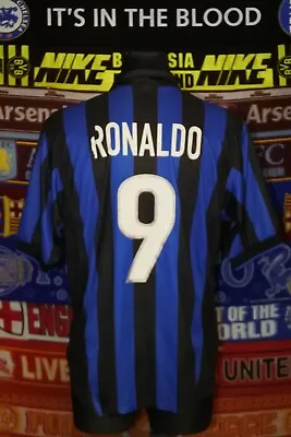 £77.99 • Buy 3/5 Internazionale Adults L 1998 #9 Ronaldo Football Shirt Jersey Soccer Inter