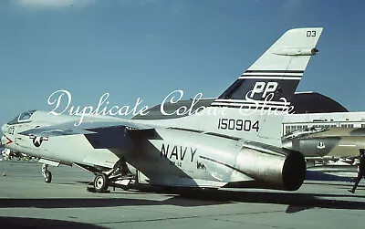 US Navy F-8J Crusader 150904 USA 1979 Dup Colour Slide Aviation Aircraft • $2.51