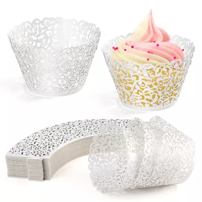 200PCS Lace Cupcake Wrappers Liners Muffin Tulip Case Bake Cake Paper Baking Cup • $10.44