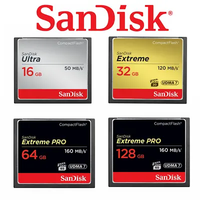 CF Card SanDisk 64GB 32GB 16GB 128GB Ultra Extreme Pro Compact Flash Memory Card • $349.95