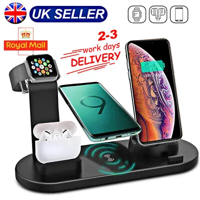 £12.99 • Buy 4in1 Wireless Charger Station Charging Dock Stand For AirPods Apple Watch IPhone