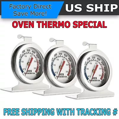 Oven Thermometer Stainless Steel Classic Stand Up Food Meat Temperature Gauge5-1 • $4.45