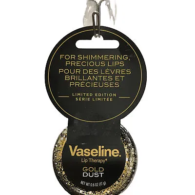 Vaseline Lip Therapy Limited Edition Shimmering Gold Dust Tin Balm 0.6 Oz • $9.40