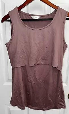 Kindred Bravely Womens The Junes Maternity Thermal Mauve Pajama Shirt • $6