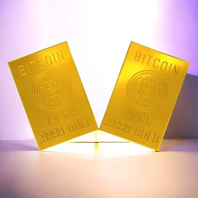 One Gram Gold Bar BTC Snaps In Two Bullion Precious Metal .9999 + Free Silver T • $129.99