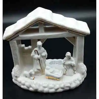 Mikasa Nativity Tealight Candle Holder Holiday Elegance Fine Porcelain  New • $19.99
