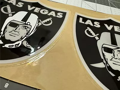 Raiders Custom LAS VEGAS Shield Football Helmet Decals Full Size 20 Mil 3M • $31.50