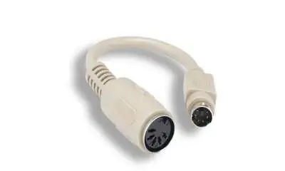 Keyboard Adapter AT To PS/2 DIN-5-Female To Mini-Din 6-Pin Male 6 Inch Cable • $2.25