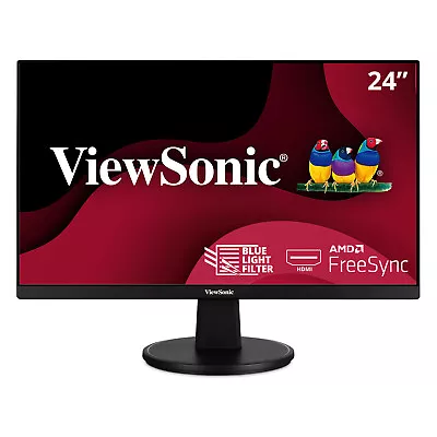 ViewSonic 1080p VA2447-MH 24  60Hz FHD Monitor Adaptive Sync (CR) • $70.99