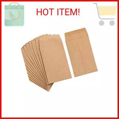 100 Pack Kraft Small Coin Envelopes Self-Adhesive Kraft Seed Envelopes Mini Part • $11.63