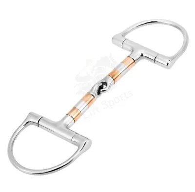 D Ring Snaffle Bit Horse Riding With Copper Roller Stainless Steel Top Quality • $23.99