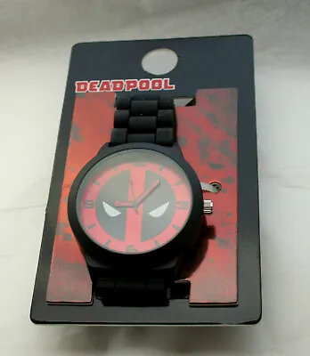 Marvel Comics DeadPool Face Accutime Watch Large Men's New NOS Card Rubber Strap • $32.25