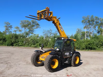 $41000 • Buy 2018 JCB 541-70AG+ 22' 9,000 Lbs Telescopic Reach Forklift Cab Diesel Bidadoo