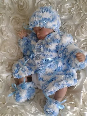 Hand Knitted  Dolls Clothes / Outfit  / Premature / Or  Reborn Doll 16  17  • £12.99