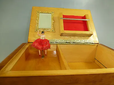 Vintage Reuge Dancing Ballerina Music Jewelry Box Restored (watch The Video) • $385
