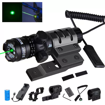 Hunting Red Green Laser Sight Airsoft Rifle Scope 20mm Rail Mlok Offset Mount • £27.59