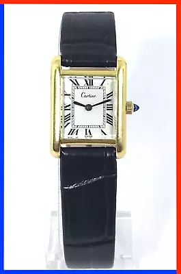 Vintage 1976 Cartier Tank Pre-must Ladies 18k Gold Plated 21mm Manual Wind! • $749