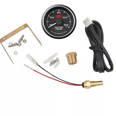 SAAS Water Temp Gauge Black Face Dial 52mm Multi Colour + Sender & Fitting Kit • $79.99