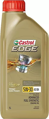 Free Shipping Castrol EDGE Engine Oil - 5W-30 A3/B4 1 Litre • $29.87