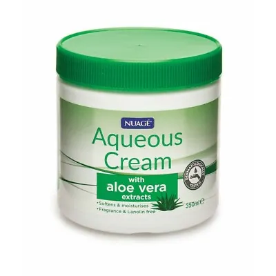 Nuage Aqueous Moisturising Cream Aloe Vera Extracts Fragrance Lanolin Free 350ml • £4.59