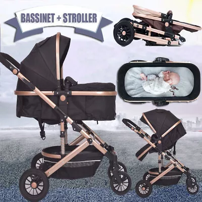 LUXURY🔥Baby Stroller 9 In 1 Foldable Carriage Infant Travel Pram Kids Pushchair • $198.78