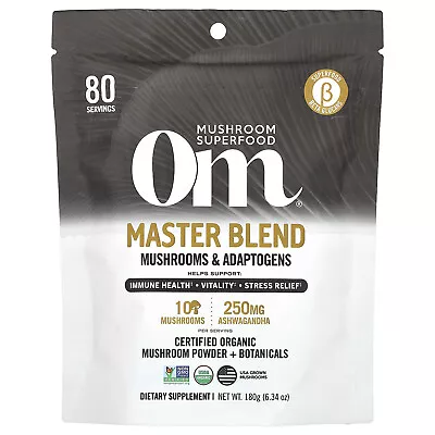Certified Organic Mushroom Powder Mushroom Master Blend 6.2 Oz (176 G) • $42.24