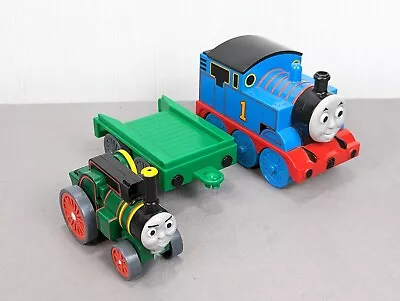Tomy Thomas The Train & Trevor Tractor Pull & Go Engine Large Plastic Toy Trains • $19