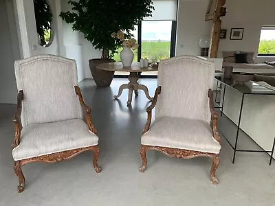 Louis X Style Pair Of French Armchairs Circa 1880 • £200