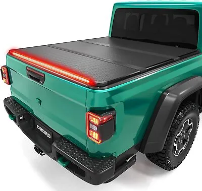 $387.09 • Buy OEDRO 5ft Hard 3-fold Tonneau Cover For 2020-2022 Jeep Gladiator W/LED Light Bar