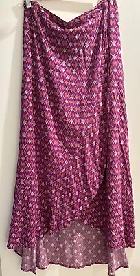 Tigerlily Wrap Skirt Maxi Size 8 Multicoloured Print Like New • $16