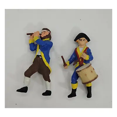 Vintage Blue Coat Civil War Miniature Soldiers Drummer Flute Player 2  • $8.40