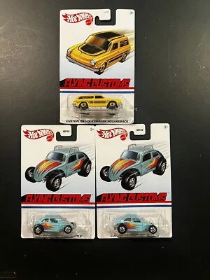 $18.99 • Buy Hot Wheels Flying Customs Volkswagen 69 Squareback & Custom Beetle (2)