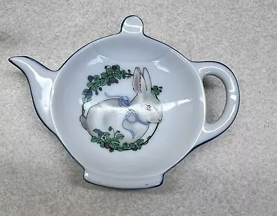 Vtg Japan Tea Bag Dish Porcelain Bunny Design George Good By Fabrizio • $3.99