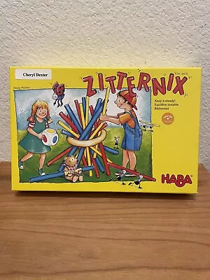 Zitternix Wooden Game By HABA Toy Die Pull Sticks Don't Topple Strategy CIB VG • $25