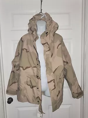 Nwt COLD WET WEATHER GEAR DESERT CAMO CAMOUFLAGE JACKET ARMY MILITARY MEDIUM-REG • $100