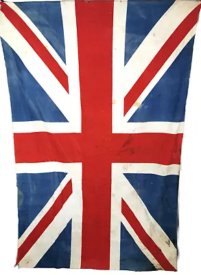 Vintage Royal Navy UK Ship Flag Maritime Large Union Jack  • £299