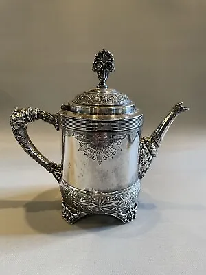 Circa 1880 Eastlake Era Meridan Silver Plate Coffee Pot  • $130