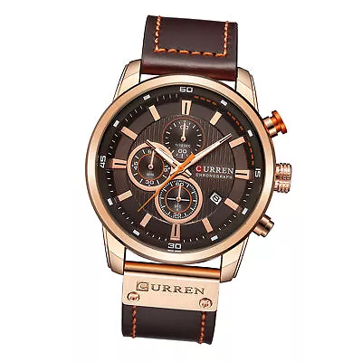 Curren  PU Leather Sports Watch Casual Watch Luxury  Watch V0L4 • $28.12