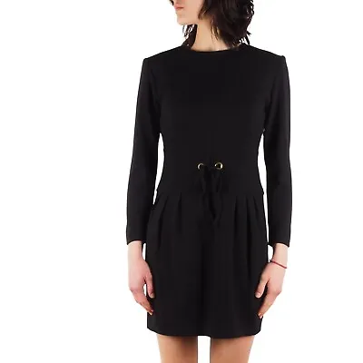 Yves SAINT LAURENT Vintage Women's Wool Black Short Mini Dress Size S / M • $99