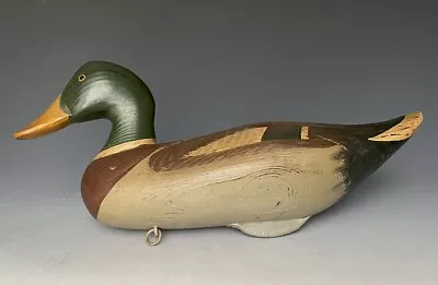 A+ Vintage Duck Decoy: Upper Chesapeake Bay 17” Mallard Drake Signed Jobes 1990 • $24.88