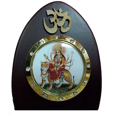 $8.99 • Buy God Statue Wooden Car Dashboard Durga Sherawali Idol Study Work  Hindu Religious