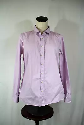 J Crew Haberdashery Long Sleeve Button Up Shirt Women’s M 100% Cotton Lavender • $8.99