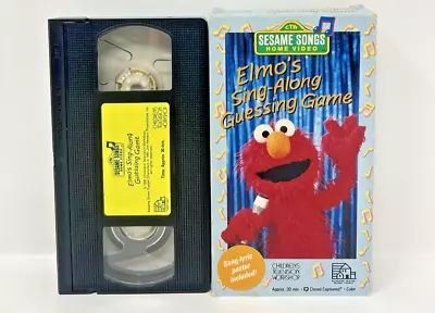 Elmos Sing Along Guessing Game VHS Tape 1991 Sesame Street Songs Henson Cartoon • $14.95