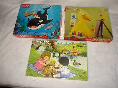 Milton Bradley Vintage Puzzle Lot Of 3 Complete Puzzles • $20.15